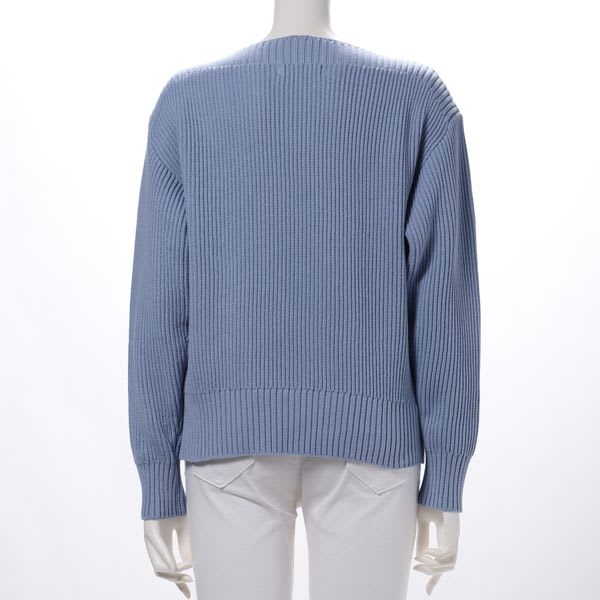 スラッシュドネックドロップショルダーニット