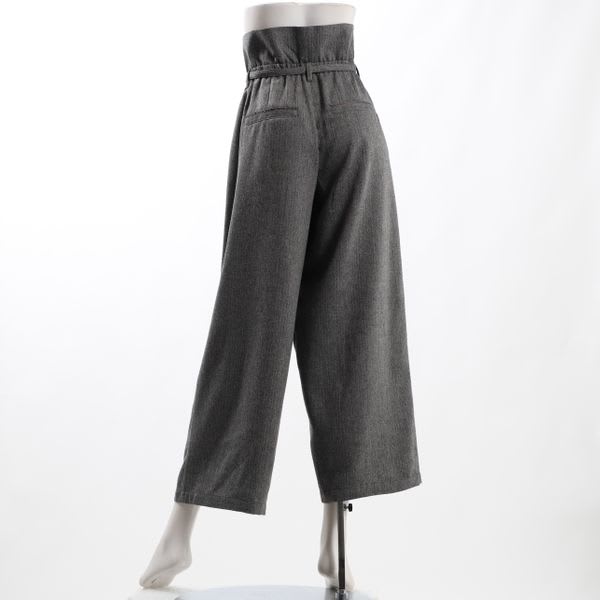 ベルト付きハイウエストラップパンツ