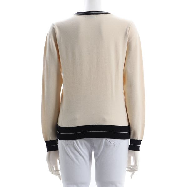 ボウタイバイカラーニット