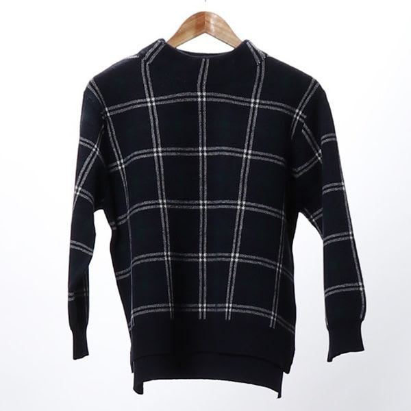 チェック柄ニット