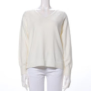 Vネックロング丈ニット