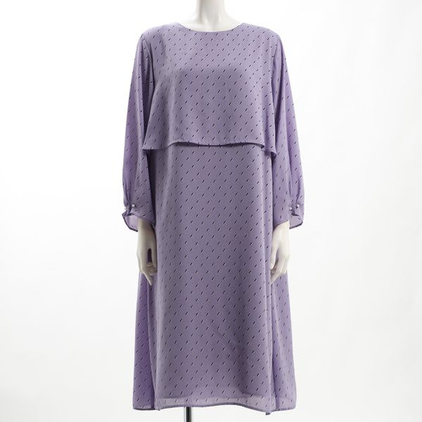 幾何学模様レイヤードワンピース