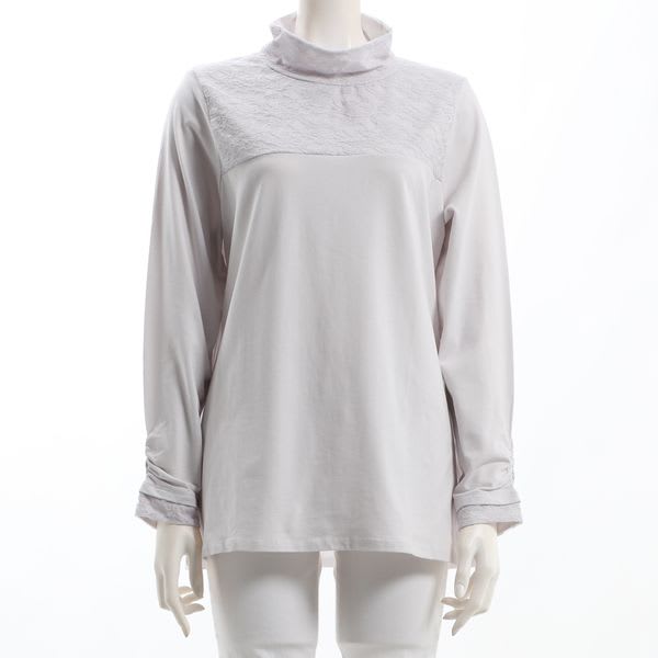 レースハイネックカットソー