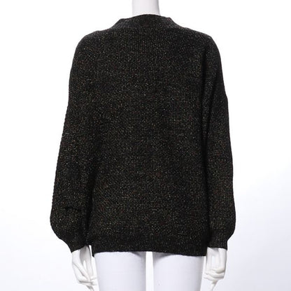 ドロップショルダーハイネックニット