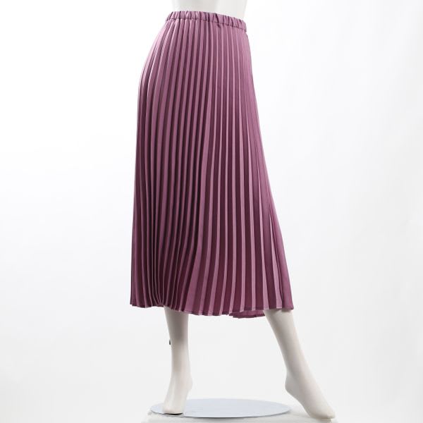 光沢素材プリーツスカート