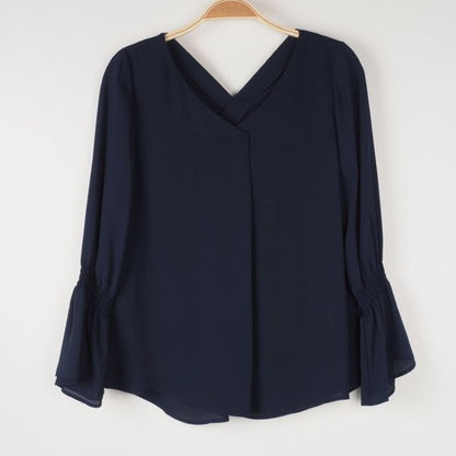 シャーリングデザインブラウス