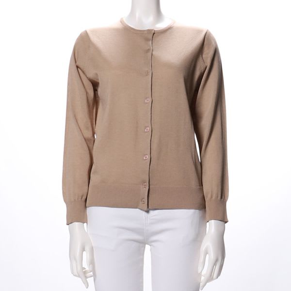 サラリとした着心地のクルーネックカーディガン