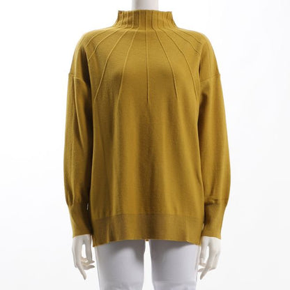 首元網目ニット