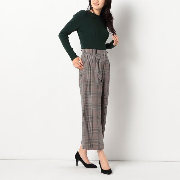 リブハイネックニット