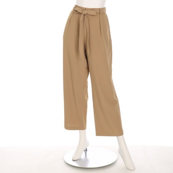 ウエストベルト付きストレートパンツ
