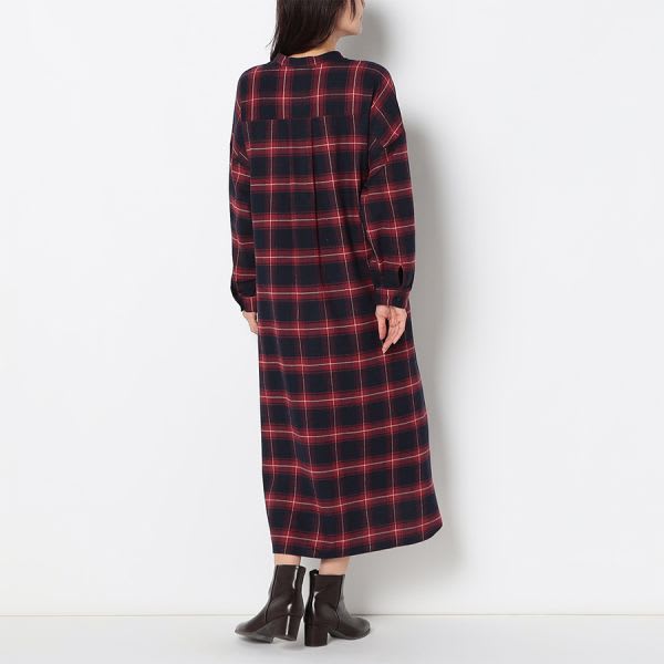 チェックシャツワンピース