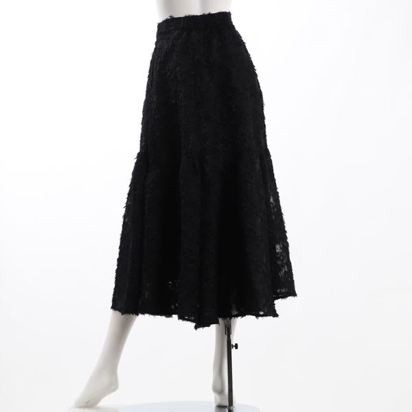 ティアード切り替えジャガードスカート