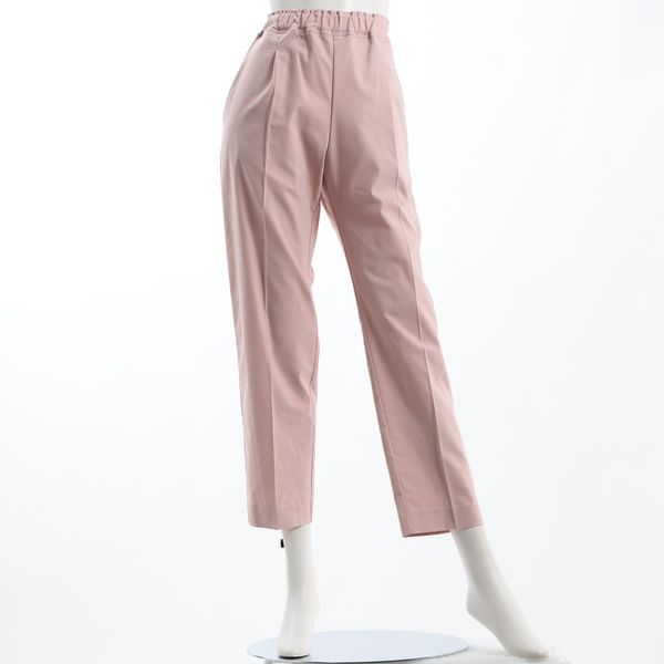 テーパードタックコットン混ストレートパンツ
