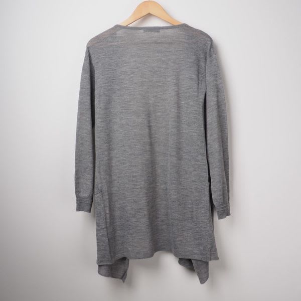 上品シルエットニットカーディガン