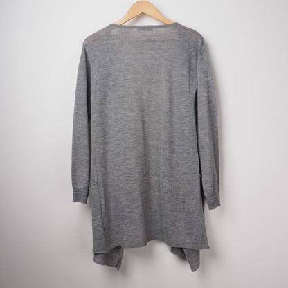 上品シルエットニットカーディガン