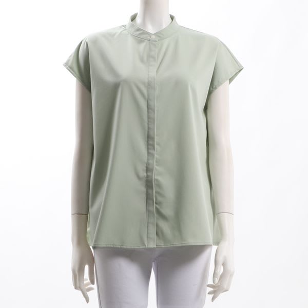 バンドカラーブラウス