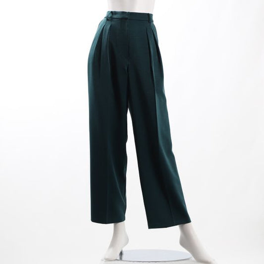 起毛マットサテンツータックテーパードパンツ