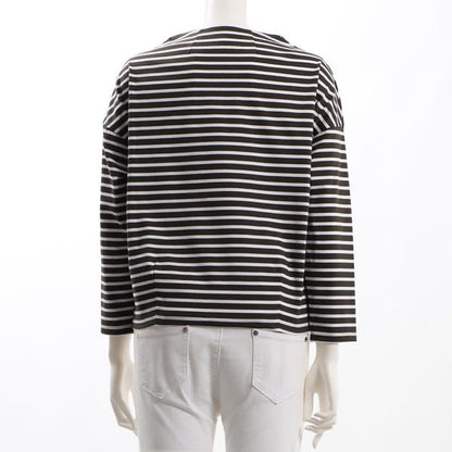 オフネックボーダー柄カットソー