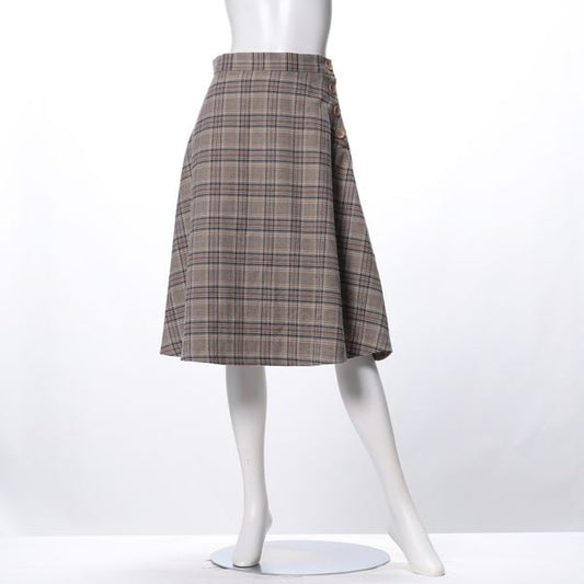 チェック柄フレアスカート