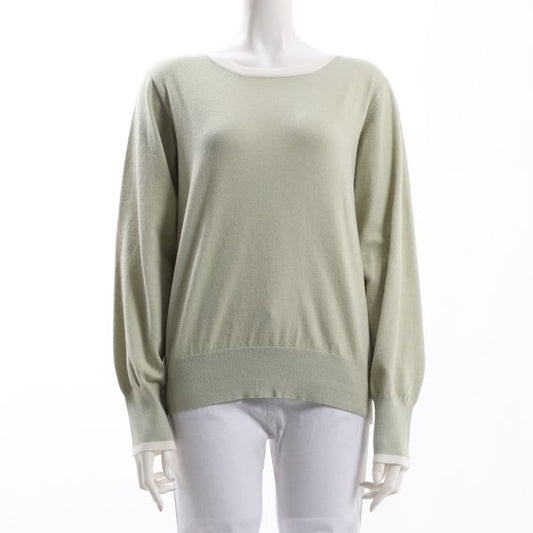 バイカラーニットラウンドネック