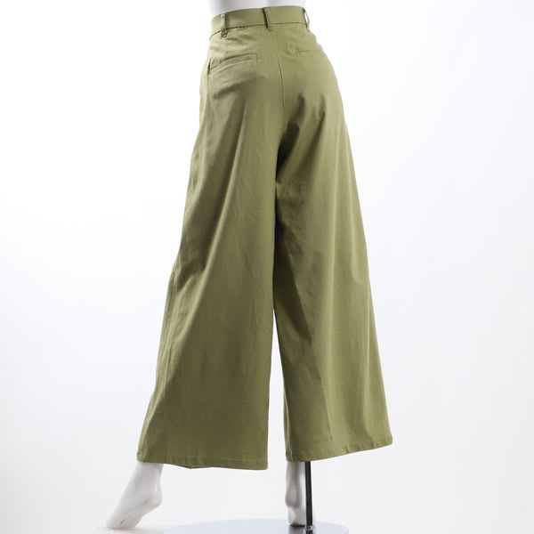 レーヨン麻タックワイドパンツ