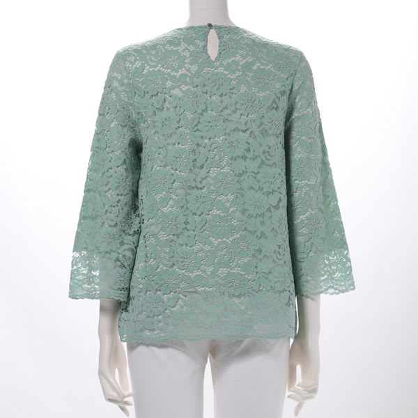 総レースワイドスリーブブラウス