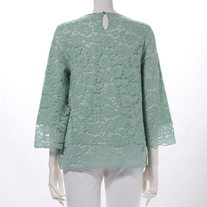 総レースワイドスリーブブラウス