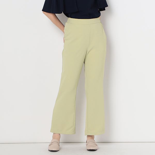 スリムストレートフレアパンツ