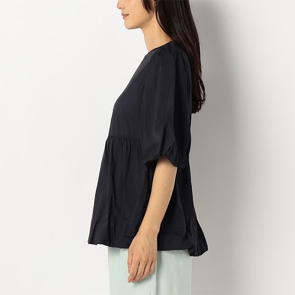 ウエスト切り替えふんわりスリーブブラウス