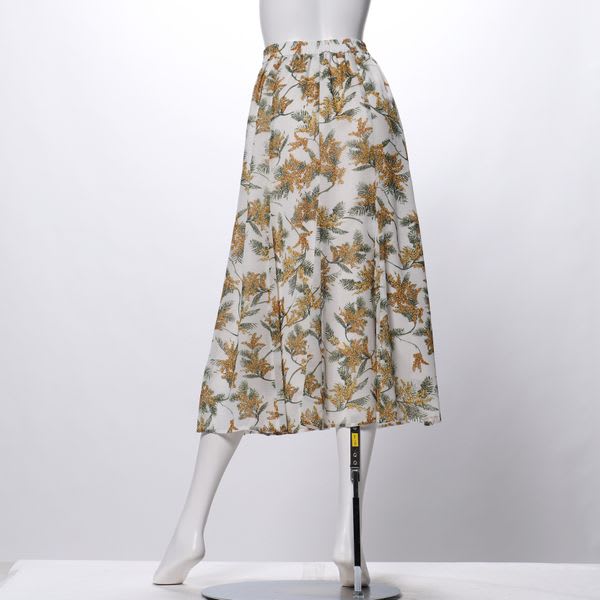 ガーデンフラワー柄フレアスカート