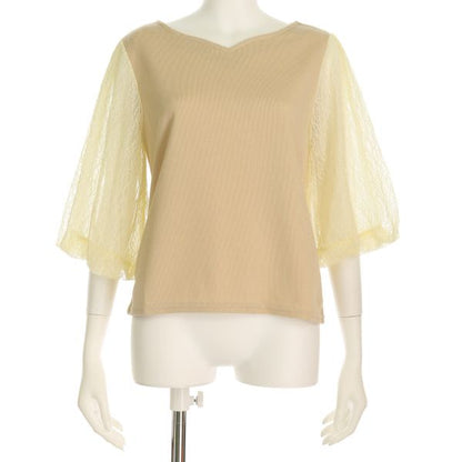 レース切り替えカットソー