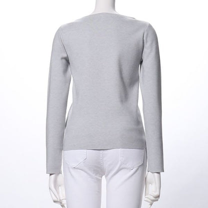 ボートネックミラノリブニット