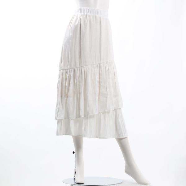 ドレープサテンギャザースカート