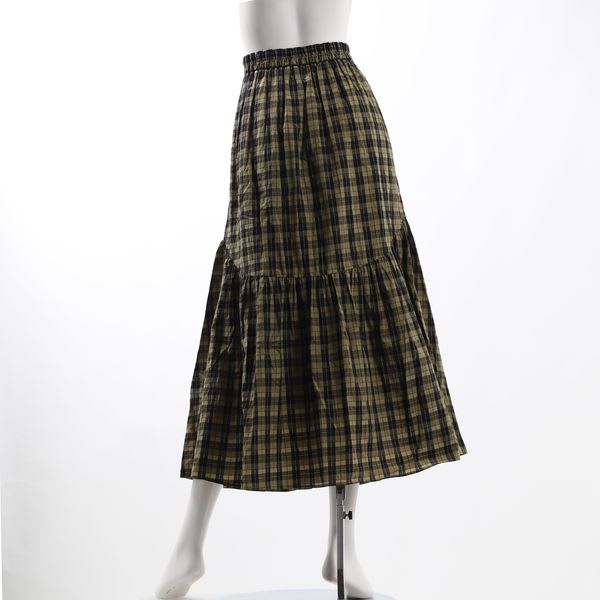 タータンチェック柄フレアスカート