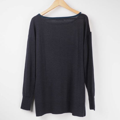 インターシャカラーブロッキングニット