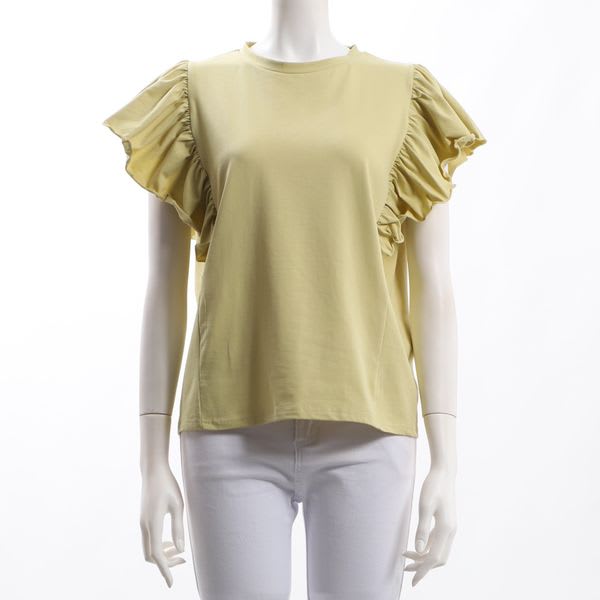 フリル袖カットソー