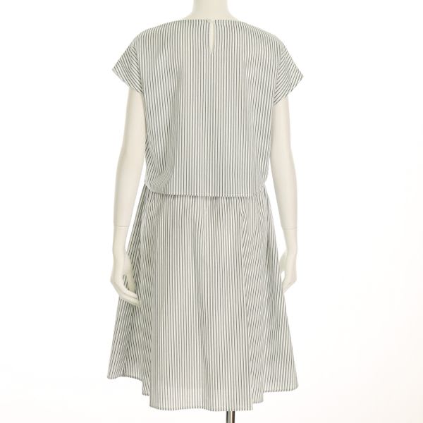 ストライプ柄セットアップ風ワンピース