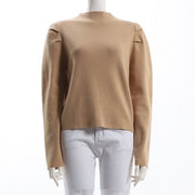 パフスリーブボトルネックニット