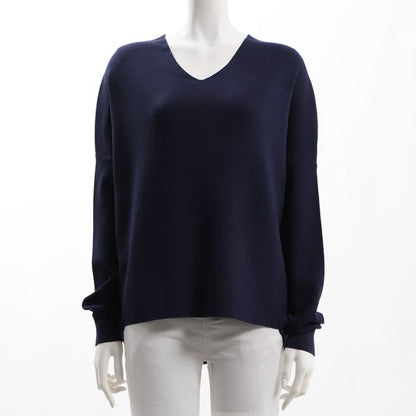 Vネックドロップショルダーニットチュニック