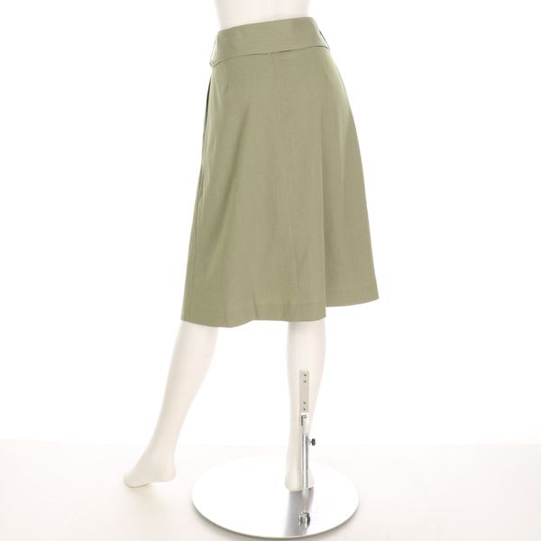 リボンベルト付きタックフレアスカート