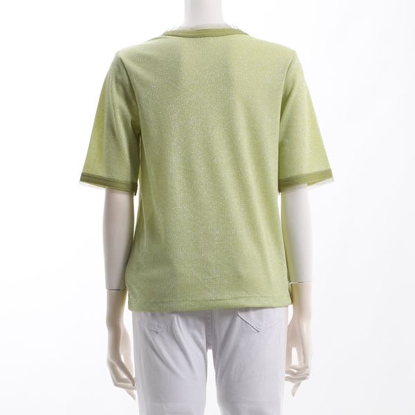 ラメリブチュールカットソー