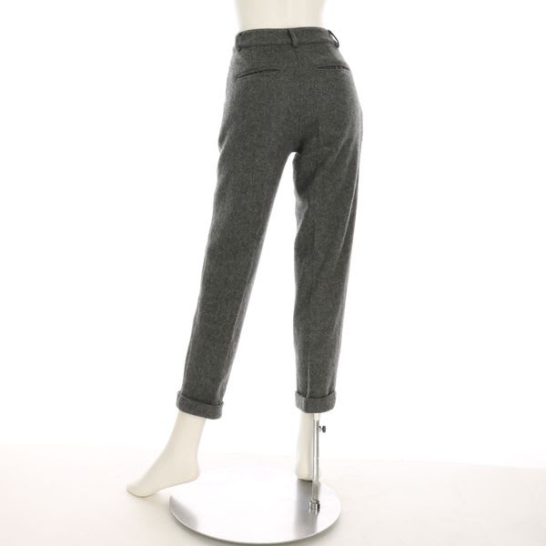 裾ダブルウールパンツ