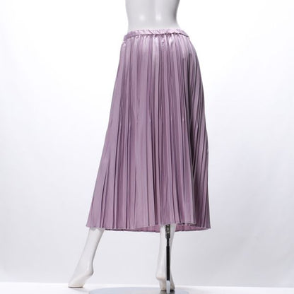 カレンダーサテンアコーディオンプリーツスカート