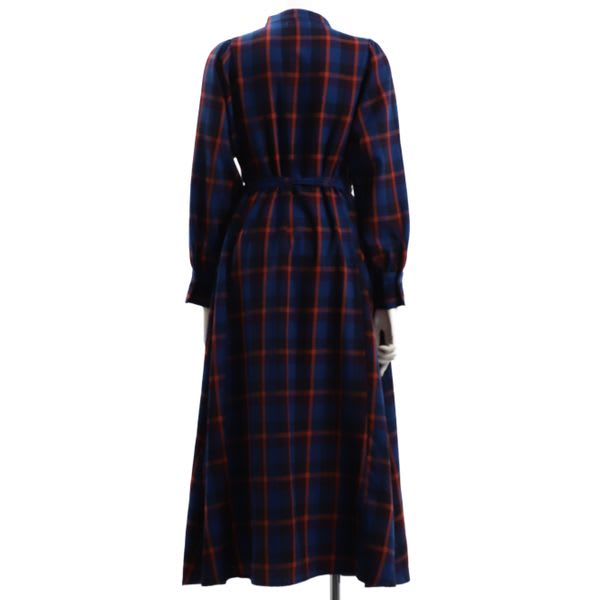 チェック柄リボンベルトワンピース