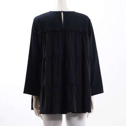 ティアードデザインラウンドネックブラウス