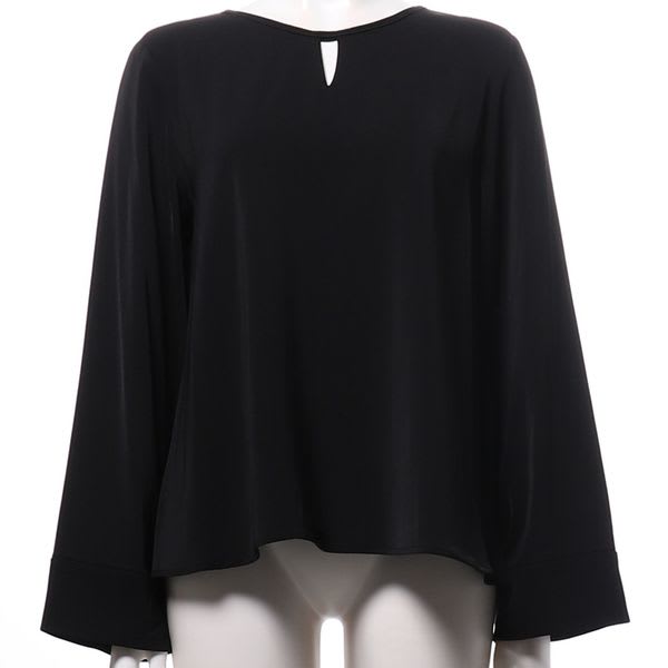 カットアウトデザインワイドスリーブブラウス