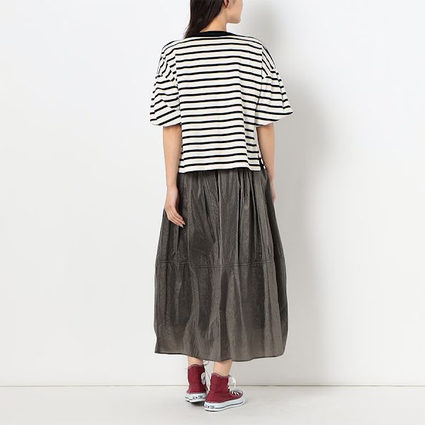 ボリュームスリーブボーダーカットソー