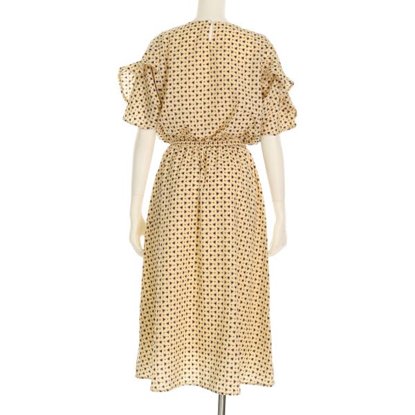 幾何学柄ワンピース