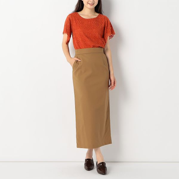 袖フレアレースブラウス