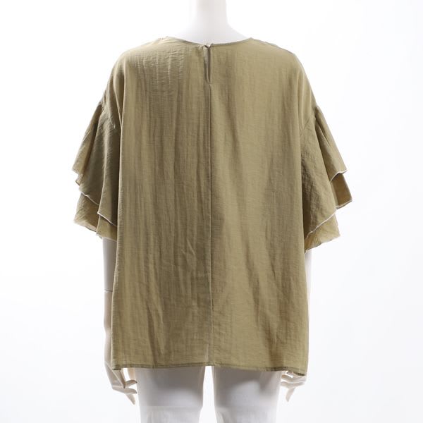 リネン混フレアスリーブブラウス